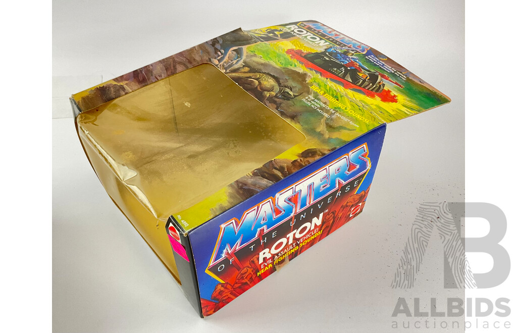 Vintage Mattel Masters of the Universe Roton Evil Assult Vehicle with Original Box, Instructions and Stickers