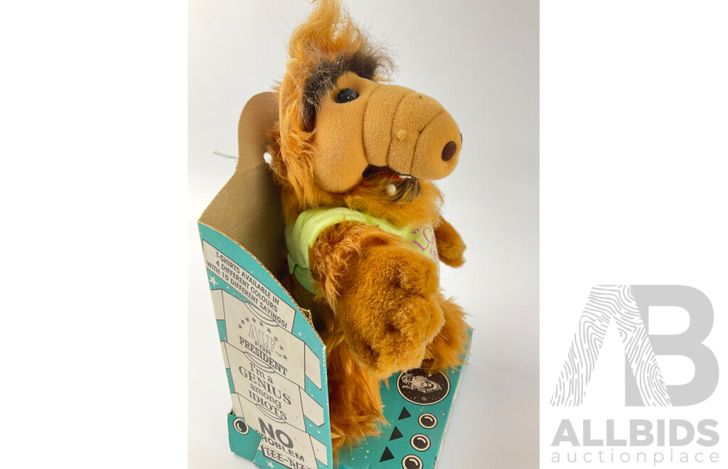 Vintage Croner ALF Tee-Rific Plush Toy in Original Packaging