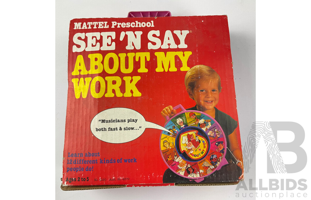 Vintage Mattel Preschool See N Say in Original Box