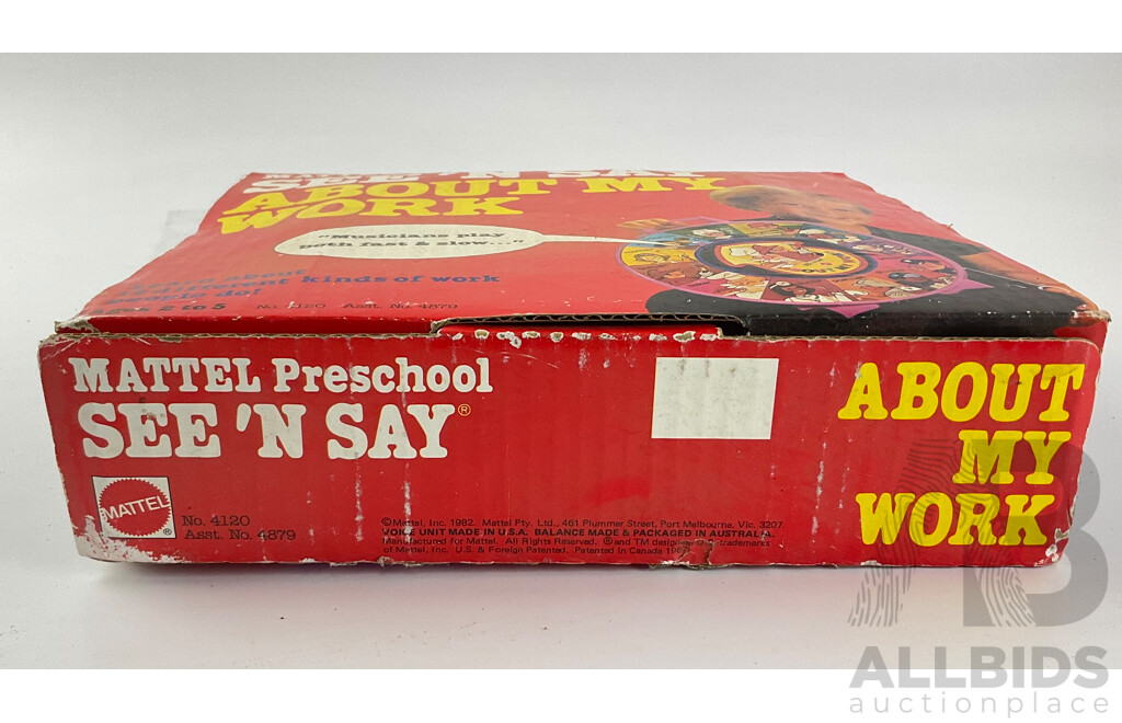 Vintage Mattel Preschool See N Say in Original Box