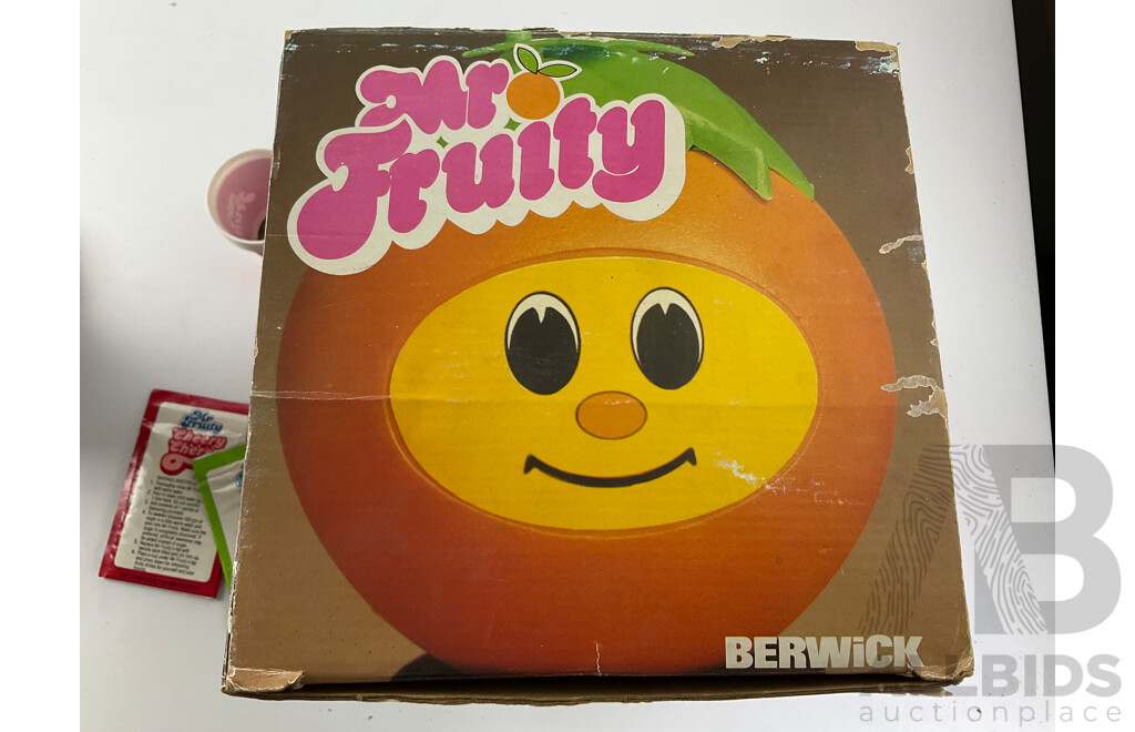 1980 Berwick Toy Co Mr Fruity with Original Box and Contents