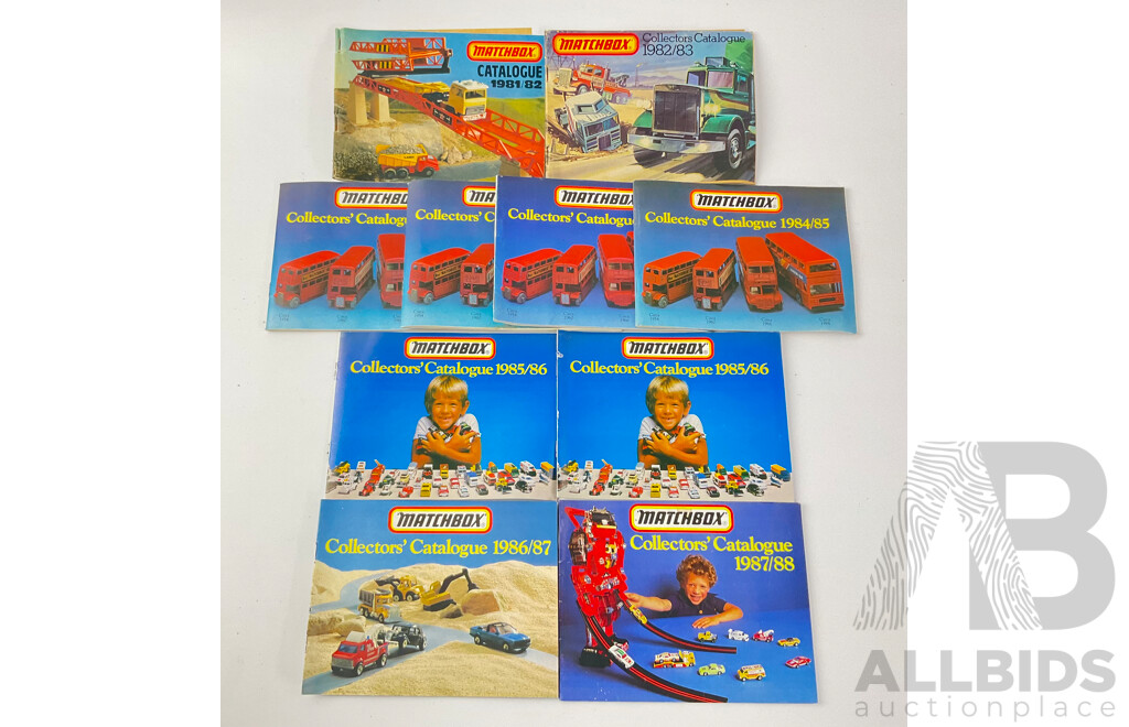 1980’s Matchbox Collectors Catalogues 1981-1988 (10)