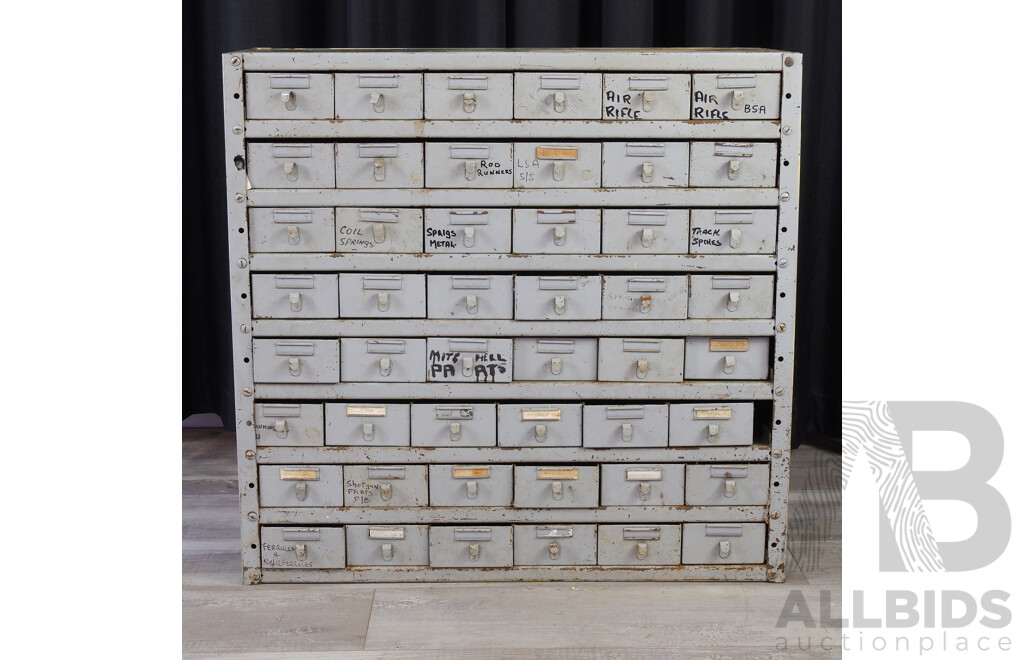 Industrial 72 Drawer Storage Chest