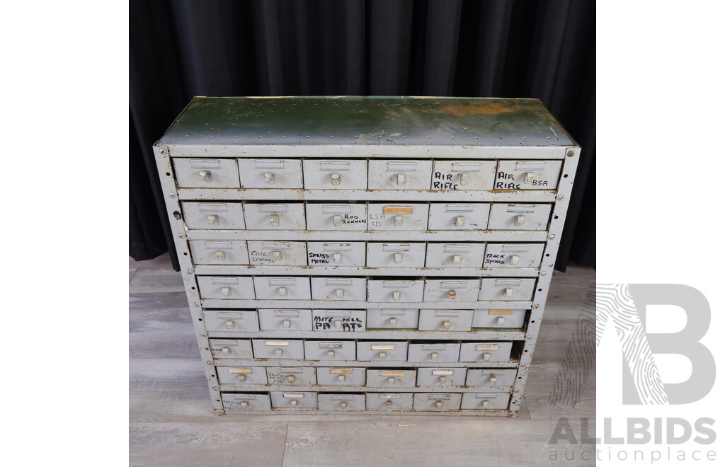 Industrial 72 Drawer Storage Chest