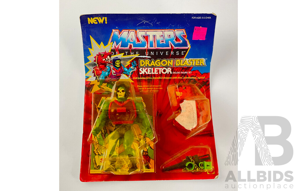 Vintage Mattel Masters of the Universe Skeletor Dragon Blaster in Original Packaging