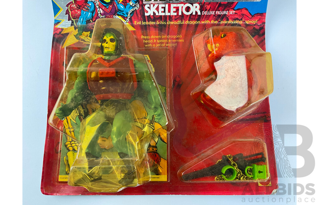 Vintage Mattel Masters of the Universe Skeletor Dragon Blaster in Original Packaging