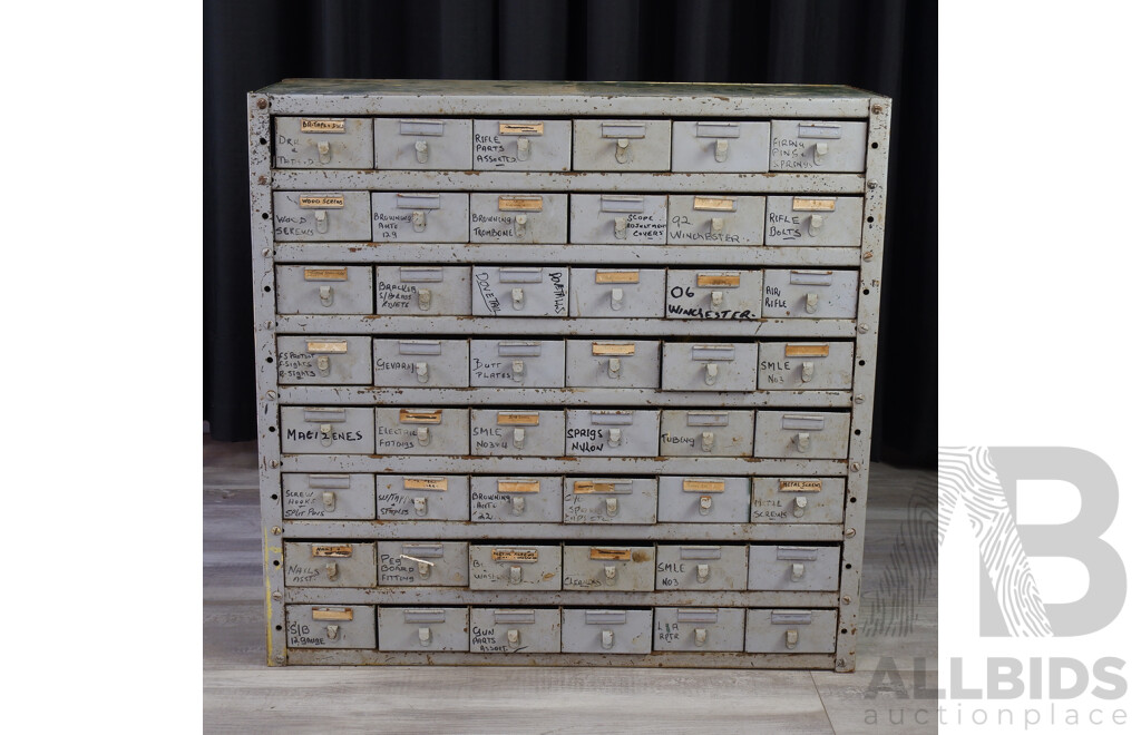 Industrial 72 Drawer Storage Chest