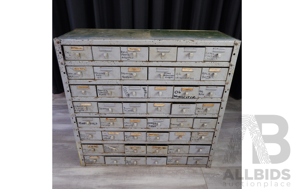 Industrial 72 Drawer Storage Chest