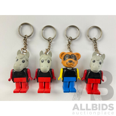 Vintage Lego Key Rings Including Ricky Racoon and Harry Horse