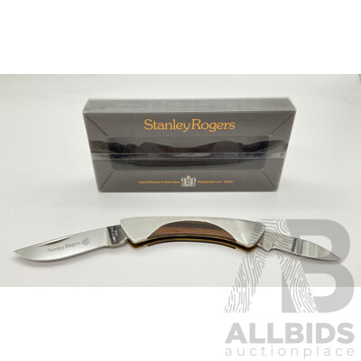 Vintage Stanley Rogers Stainless Molybdenum Pocket Knife with Original Box