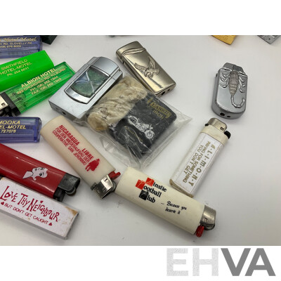 Vintage Lighters Including Honest, Byron, Globe Lighter and More