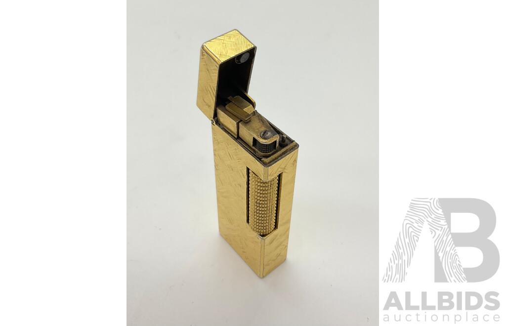 Vintage Dunhill Rollagas Lighter, Gold Plated, Made in Switzerland RE2413