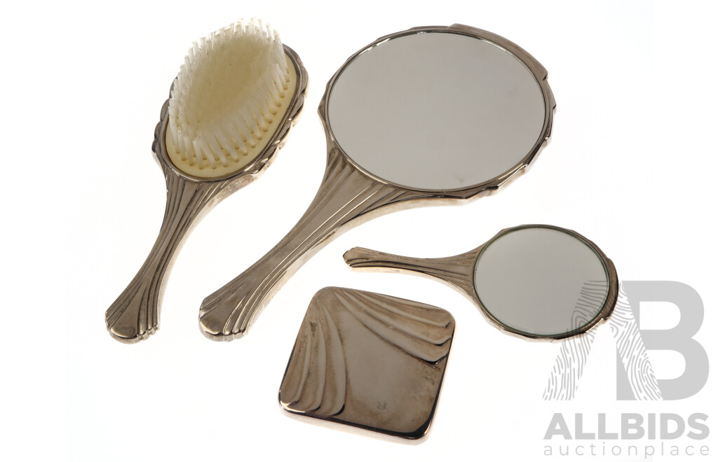 Vintage Four Piece Art Deco Vanity Set