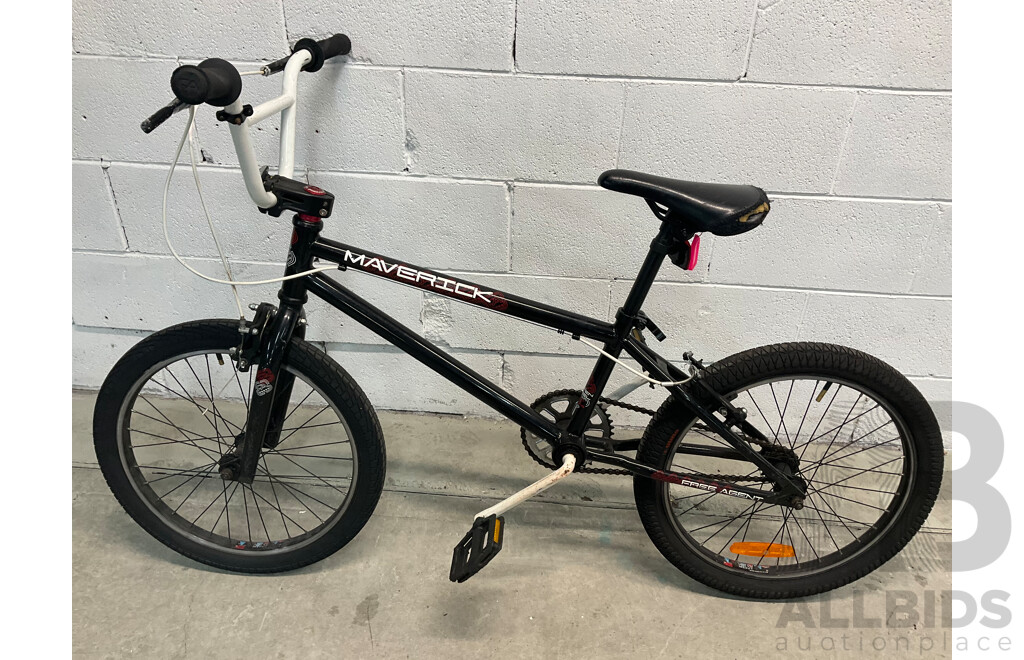 FREE AGENT Maverick BMX Bike Black (49cm Frame)