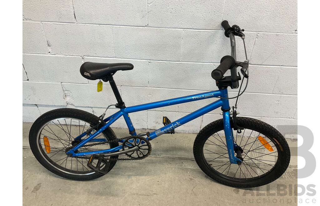 FREE AGENT Maverick BMX Bike Blue (48cm Frame)