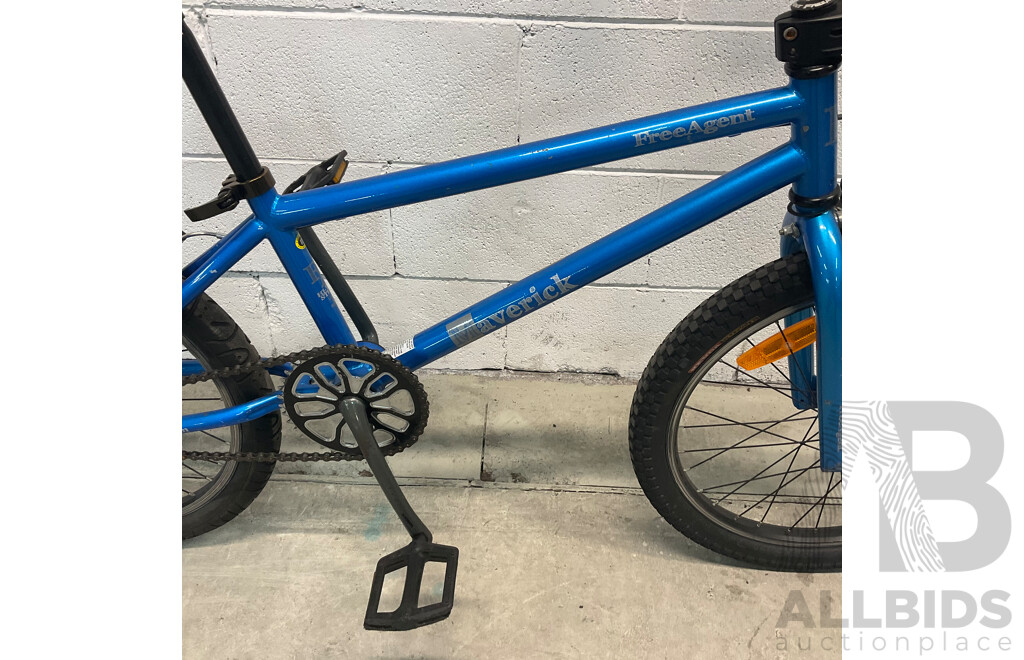 FREE AGENT Maverick BMX Bike Blue (48cm Frame)