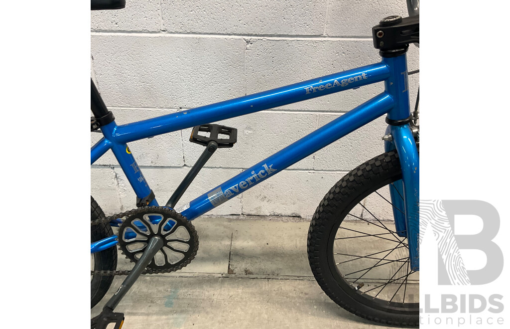 FREE AGENT Maverick BMX Bike Blue (48cm Frame)