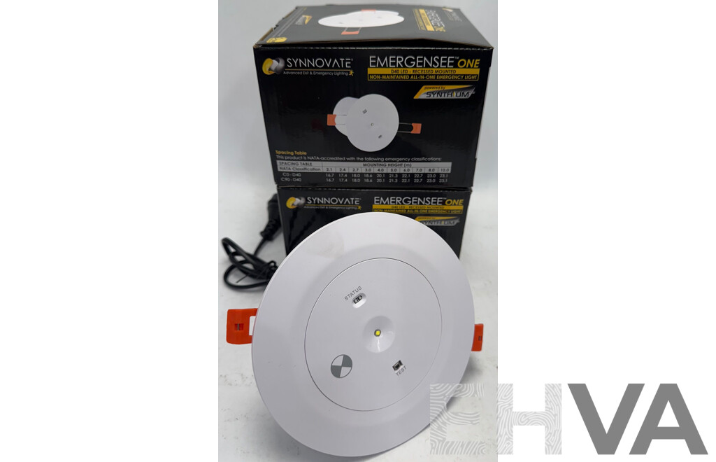 EmergenSee One D40 LED - Recessed Mounted Emergency Light - Lot of 2