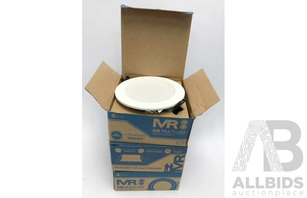 M-Elec 8W Multi-LED Downlight - Lot of 3