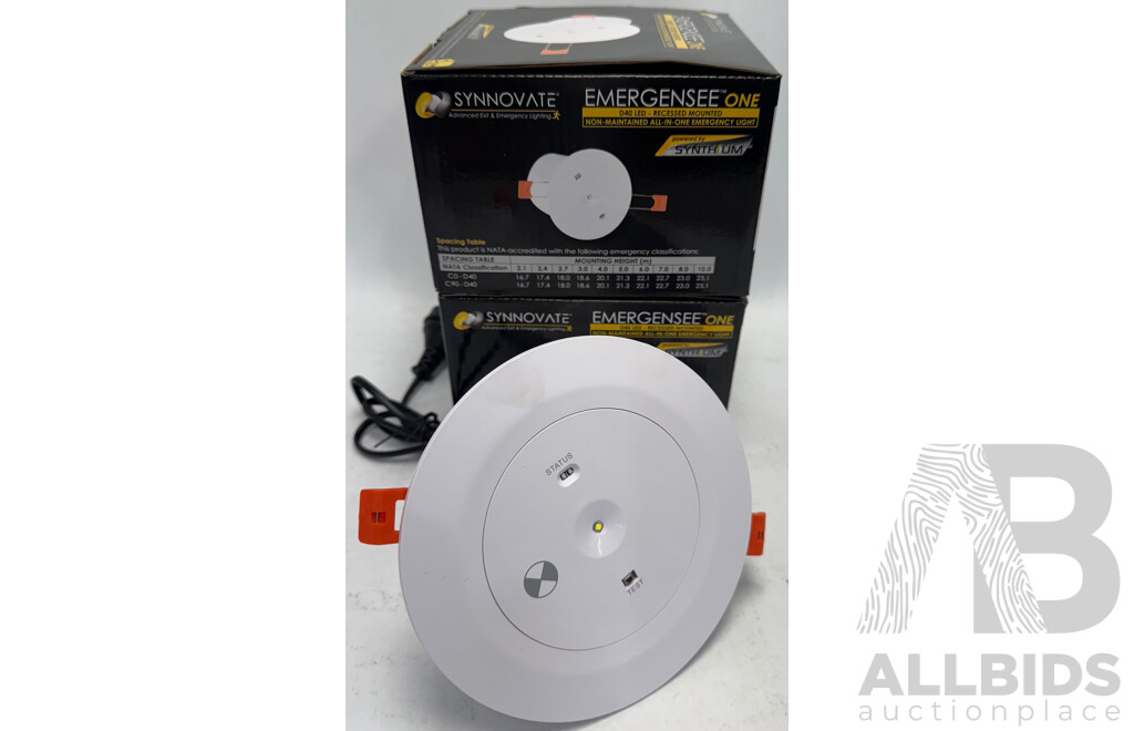 EmergenSee One D40 LED - Recessed Mounted Emergency Light - Lot of 2