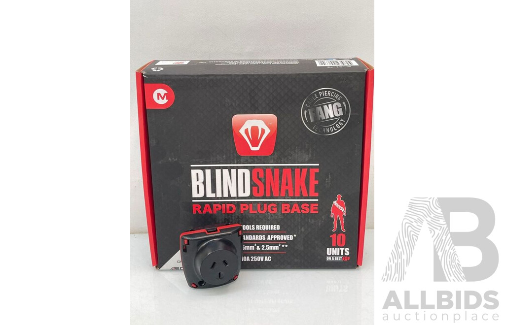 Blind Snake Rapid Plug Base - Lot of 10 - Brand New