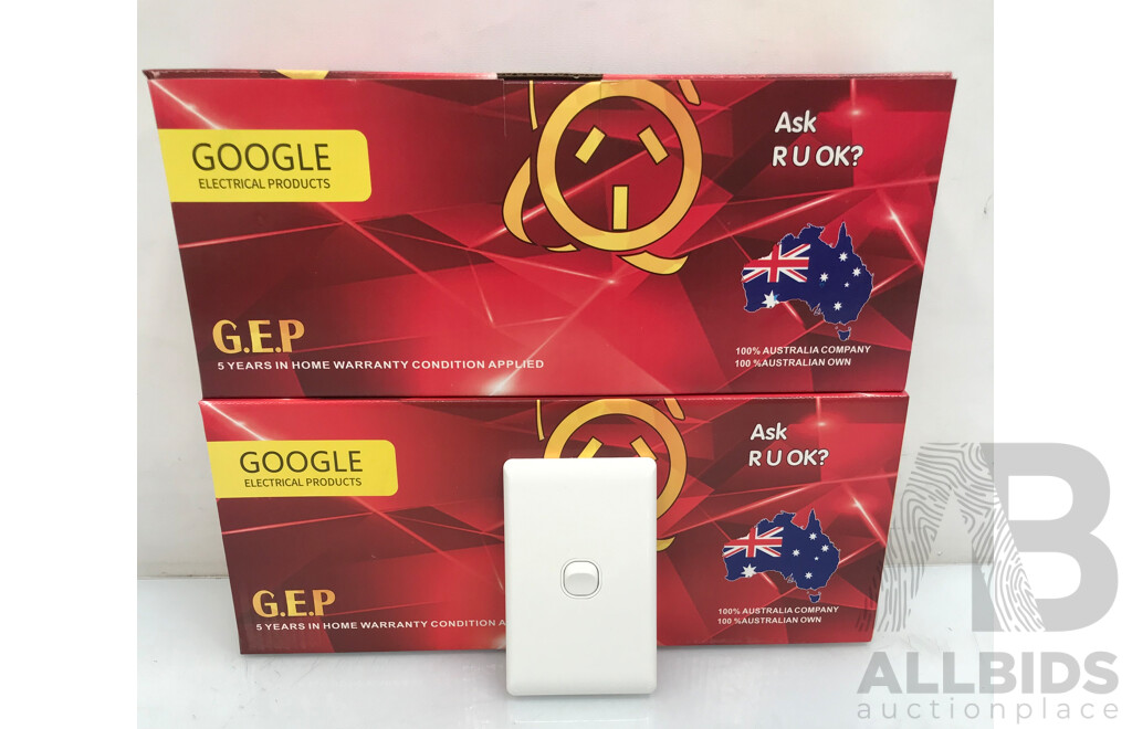 Google Electrical Products 1 Gang Switch  - 20 Pieces- Brand New