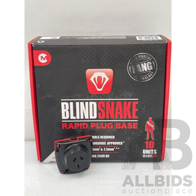 Blind Snake Rapid Plug Base - Lot of 10 - Brand New