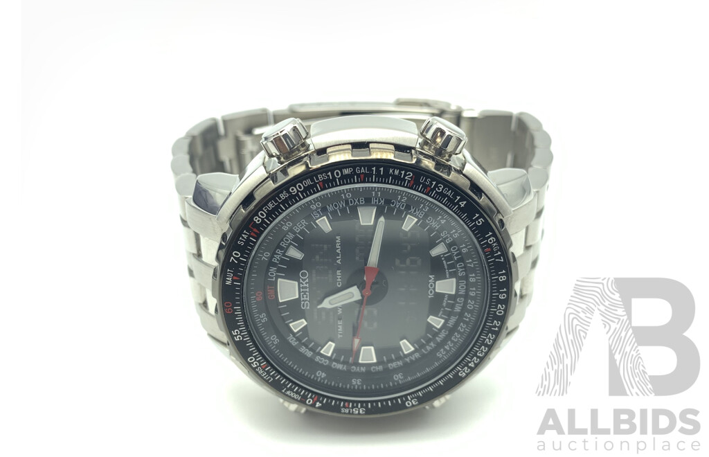 SEIKO Flightmaster World Time Duo Display