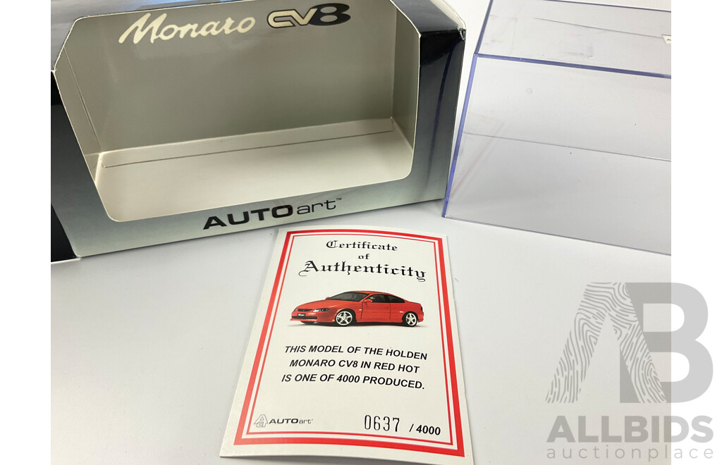 Auto Art Diecast Holden Monaro CV8 with Certificate - 1:43 Scale