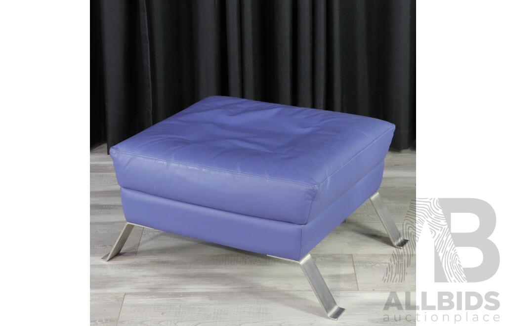 Leather Ottoman by Poliform