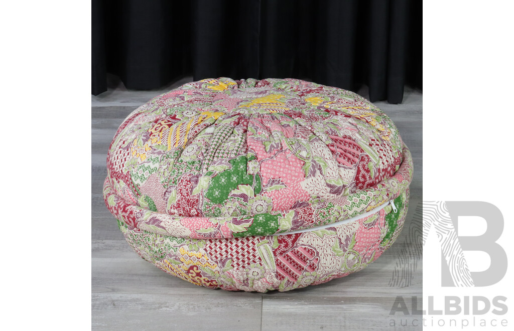 Round Fabric Ottoman