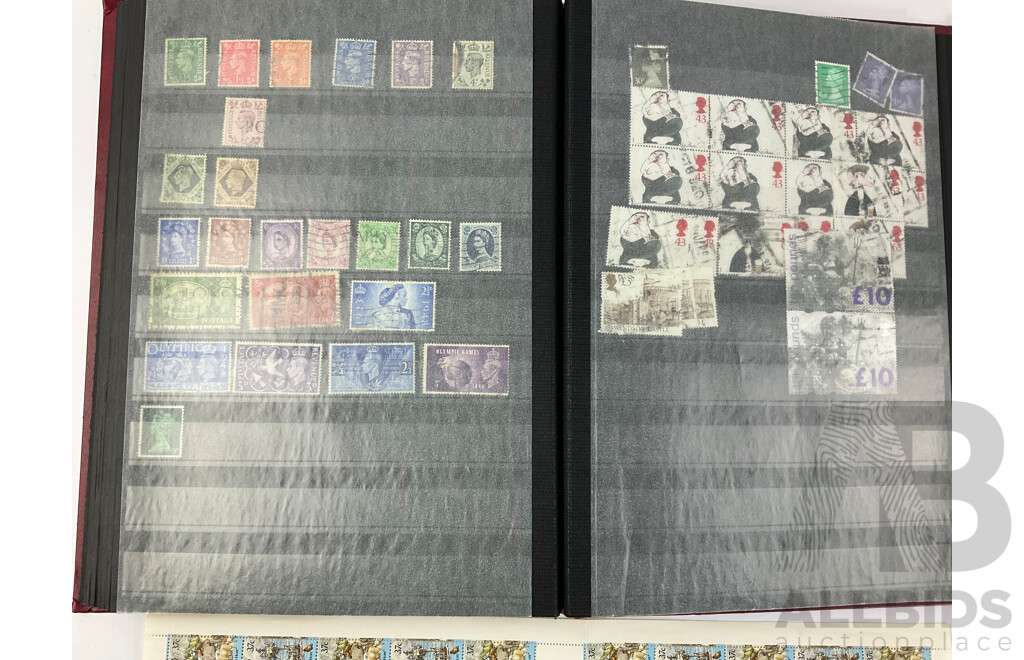 Album of Australian Mint and Cancelled Stamps Including Predecimal Through to 1980's, First Fleet Sheets, with Fiji Predecimal and United Kingdom Examples