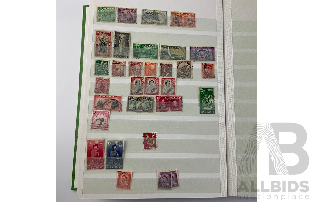 Album of Mostly Australian Mint Stamps, Blocks and Canceled Stamps with New Zealand Predecimal and First Day Covers, Thailand 1950's, Italy, Mexico and More