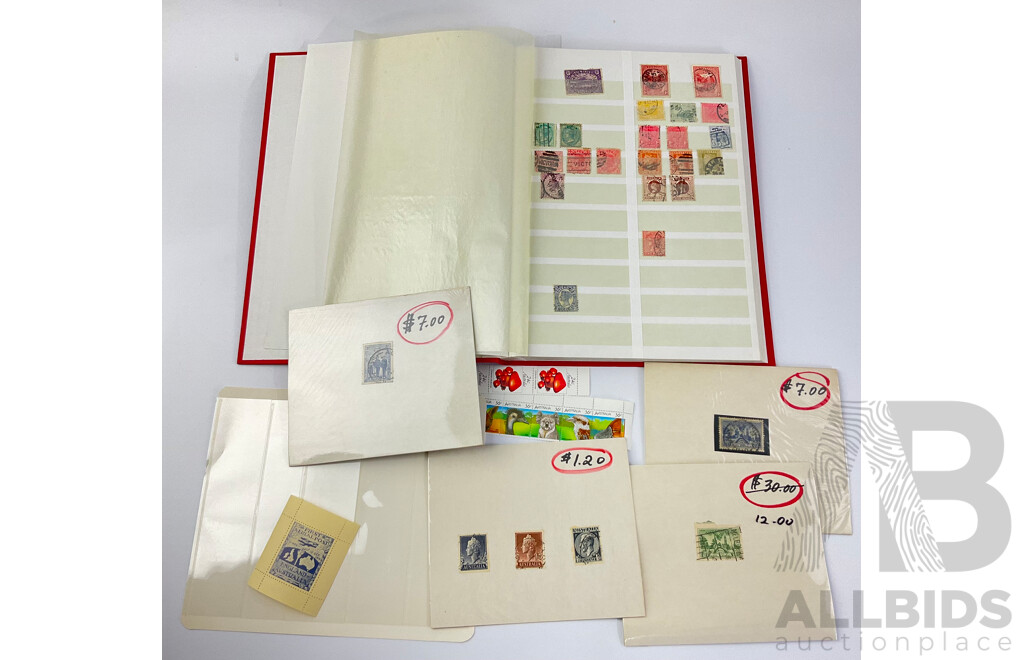 Album of Australian Stamps Including Predecimal, Strips and Blocks, Examples From 1900's to Early 1980's