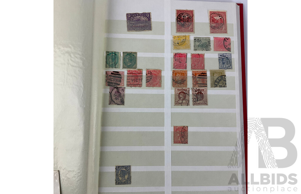 Album of Australian Stamps Including Predecimal, Strips and Blocks, Examples From 1900's to Early 1980's