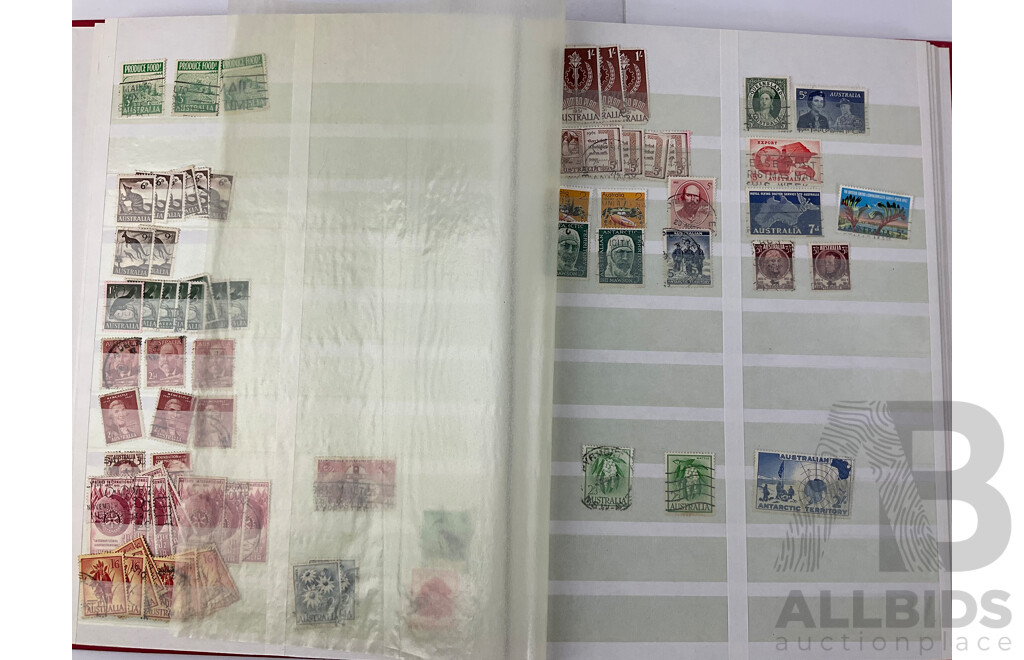 Album of Australian Stamps Including Predecimal, Strips and Blocks, Examples From 1900's to Early 1980's