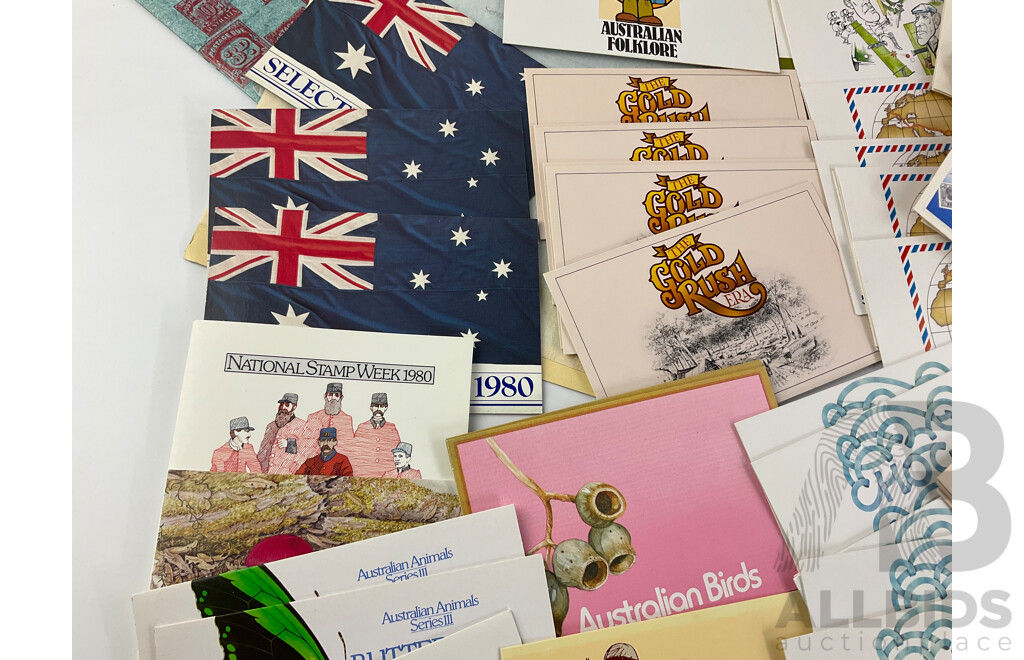 Collection of Australian Early 1980's Stamp Packs and First Day Covers