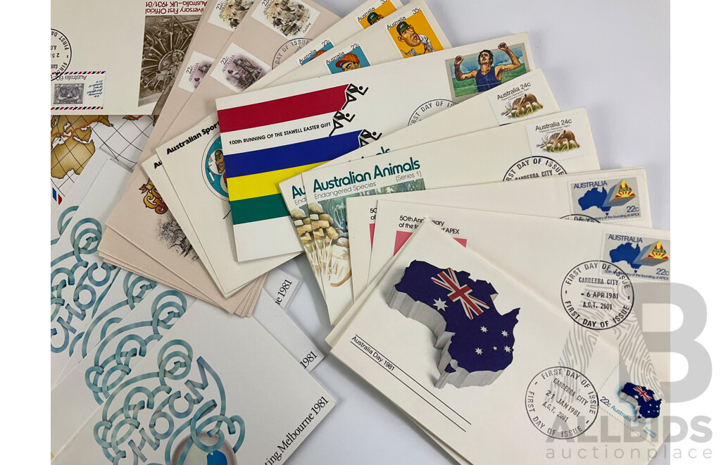 Collection of Australian Early 1980's Stamp Packs and First Day Covers