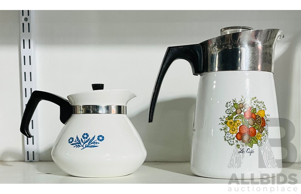 Pair of Corningware Jugs of Different Designs