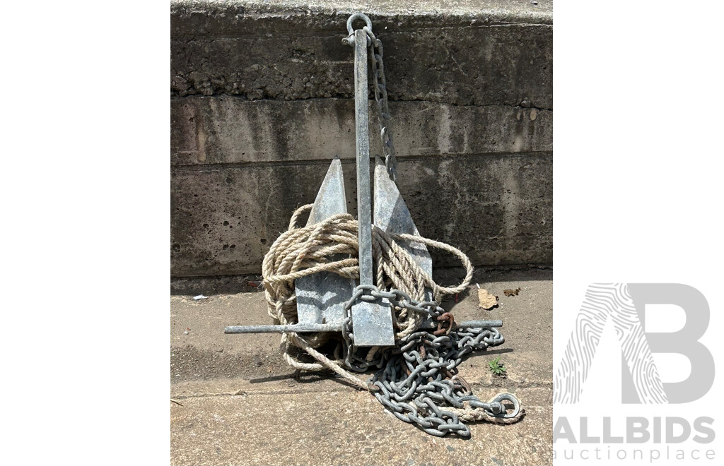 Galvanized Sand Anchor with Chain