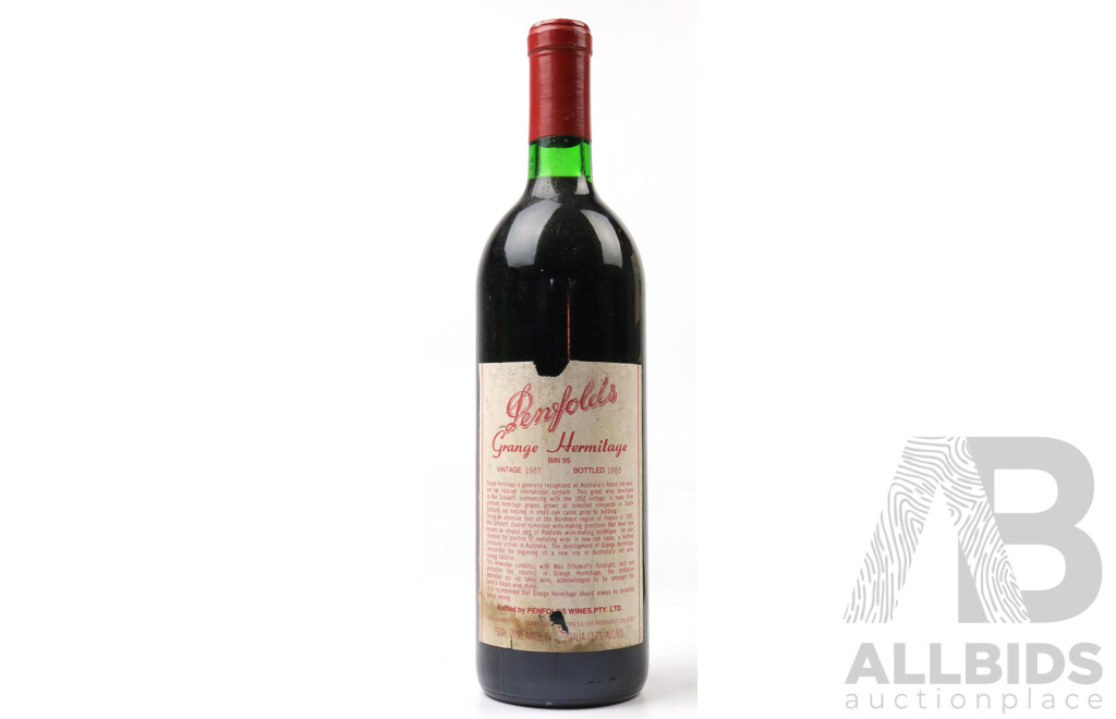 Penfolds Grange Hermitage Bin 95 Vintage 1987