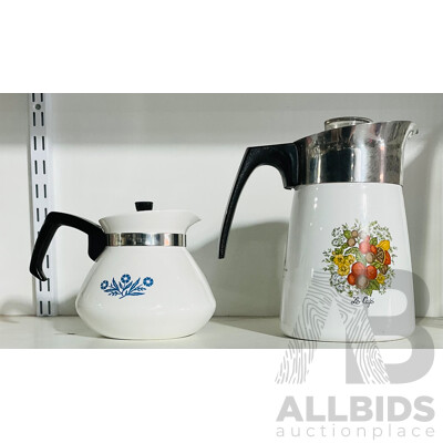 Pair of Corningware Jugs of Different Designs