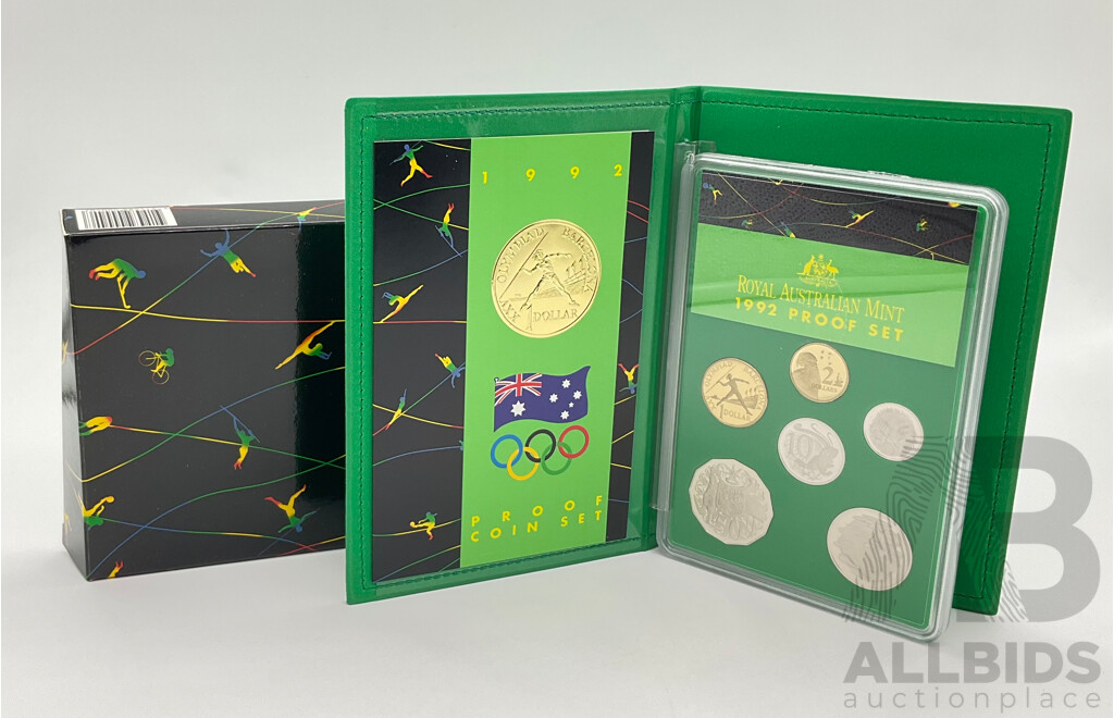 Australian RAM 1992 Six Proof Coin Set with One Dollar Olympic Games Coin