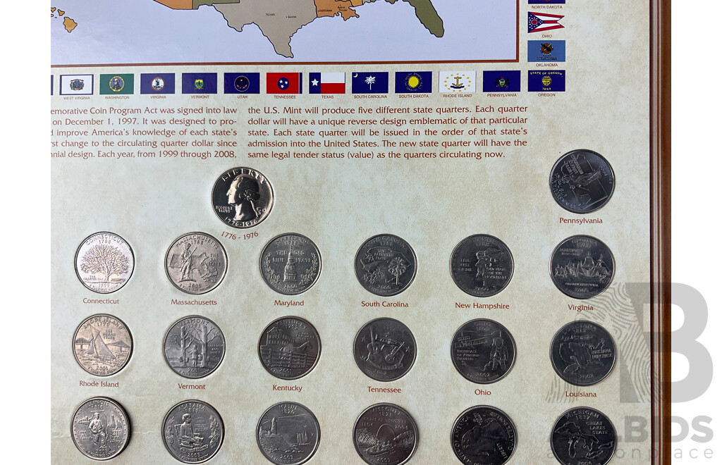 Historic Americana Series Fifty State Quarter Collection with Civil War Anniversary Coin