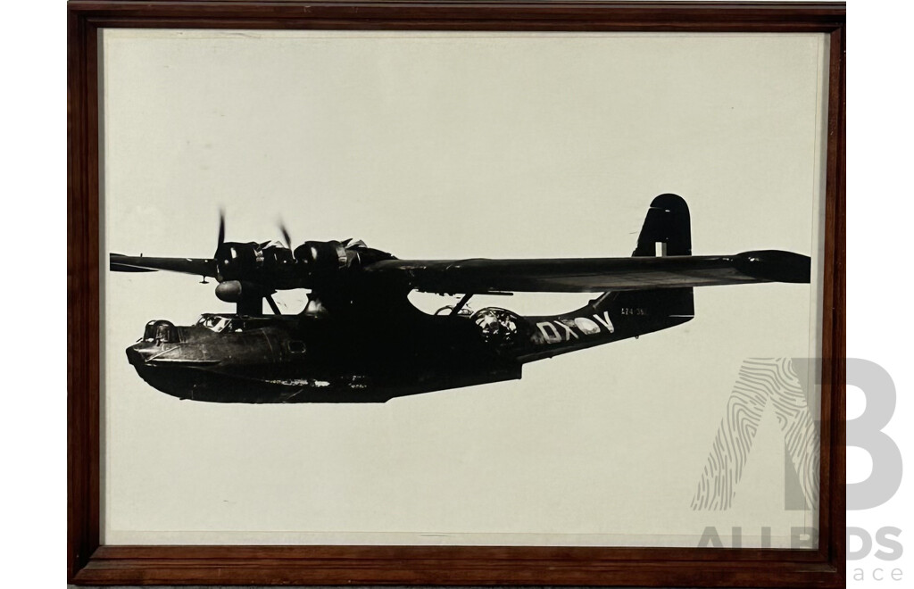 Collection of Three Vintage Military Plane Photographs, Largest Frame (46.5 X 61 cm) (3)