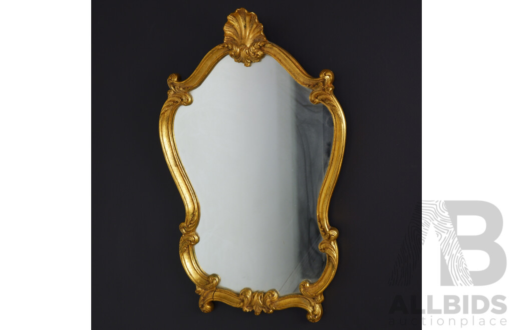 Gilt Framed Shield Shaped Mirror