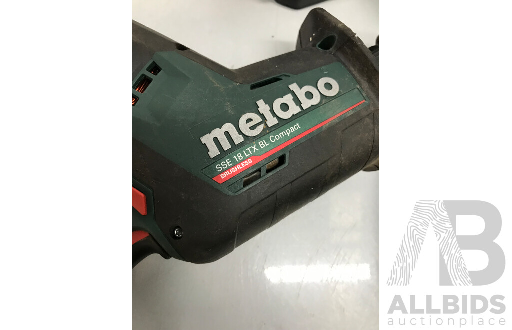 Assorted Metabo Cordless Tools and Batteries with Bag