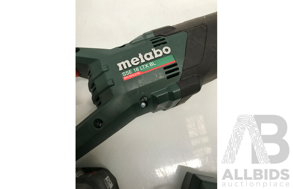 Assorted Metabo Cordless Tools and Batteries with Bag