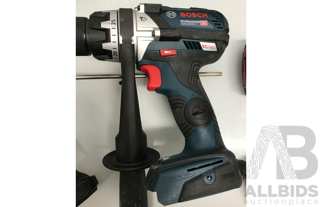 Assorted Bosch Cordless Tools and Batteries 