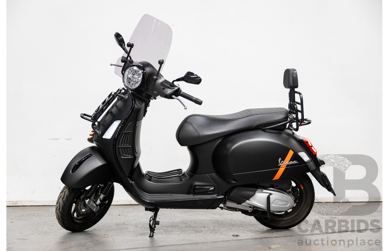 03/2023 Vespa GTS 300 Super Sport 300 HPE Scooter Nero Convinto Matte Black 278cc